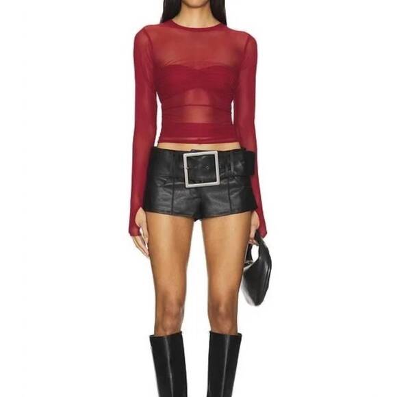 NEW AFRM sandrine top in red - Picture 1 of 3